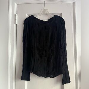 Gap long sleeve black blouse
